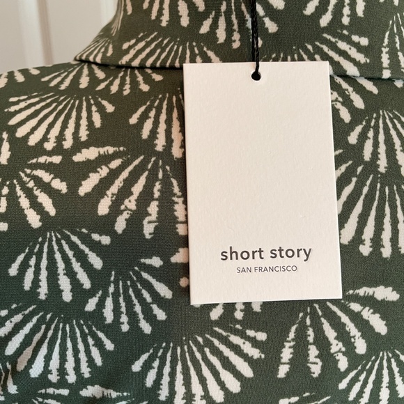 NWT LP Abbi Maxi Shirt Dress by Muse Petite from Short Story Dark Olive / Ecru - Picture 10 of 16